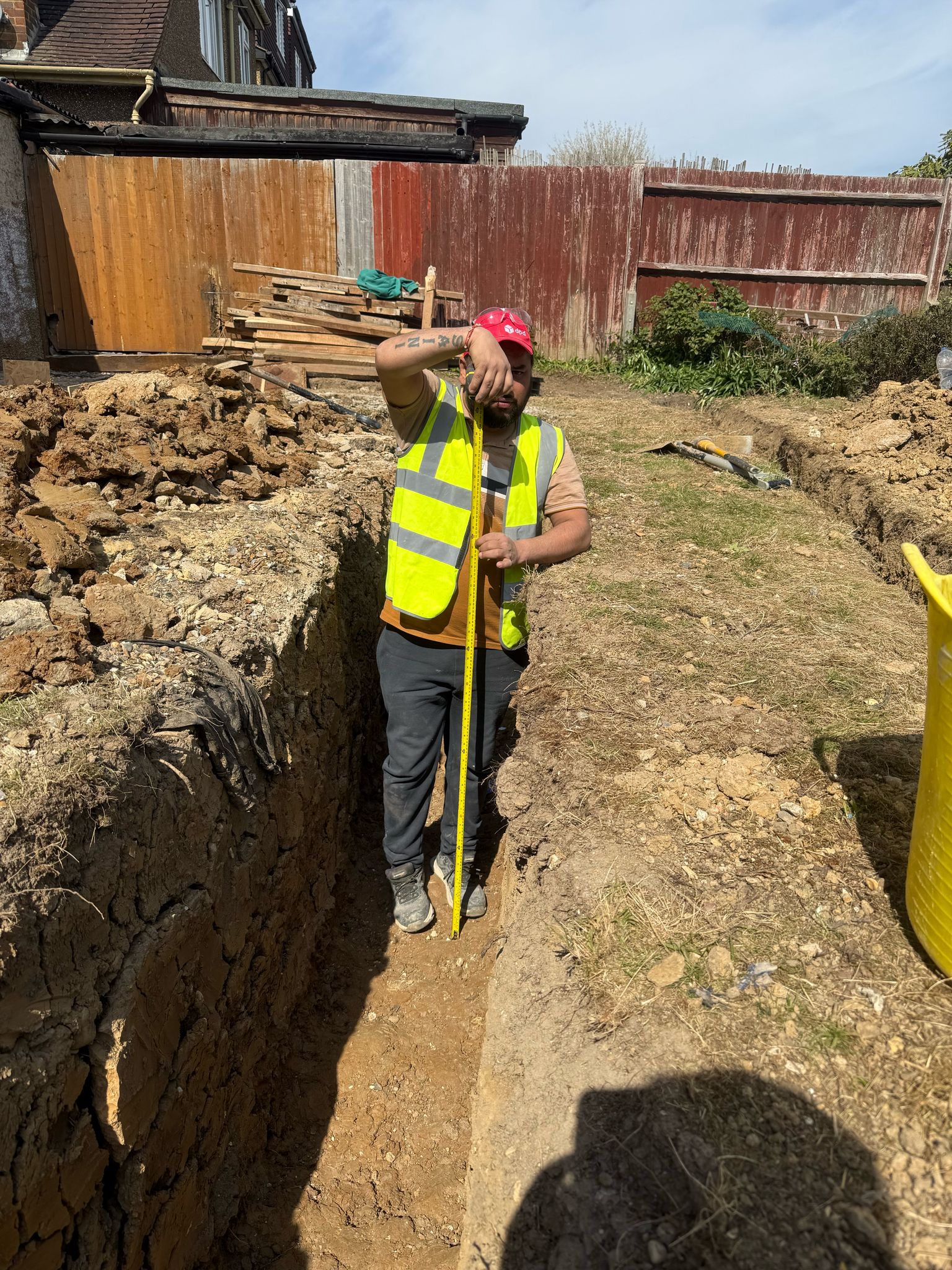 Madan Builder on site — foundation excavation work